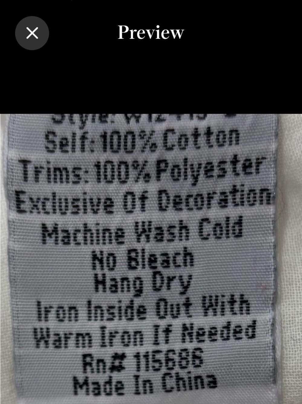 Johnny Was White Tunic with Navy Embroidery - Picture 4 of 4